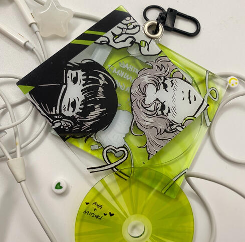 fan art - openable acrylic “cd” charm