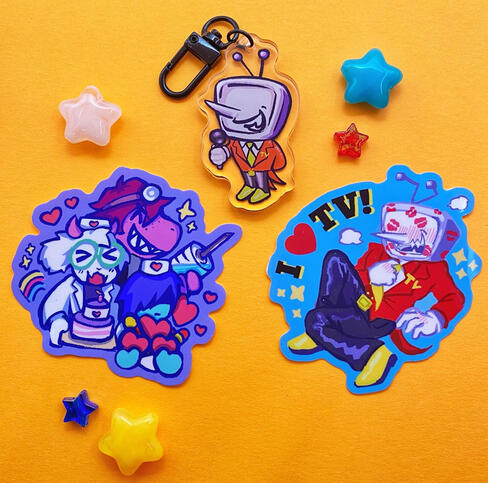 Fan art charms & stickers